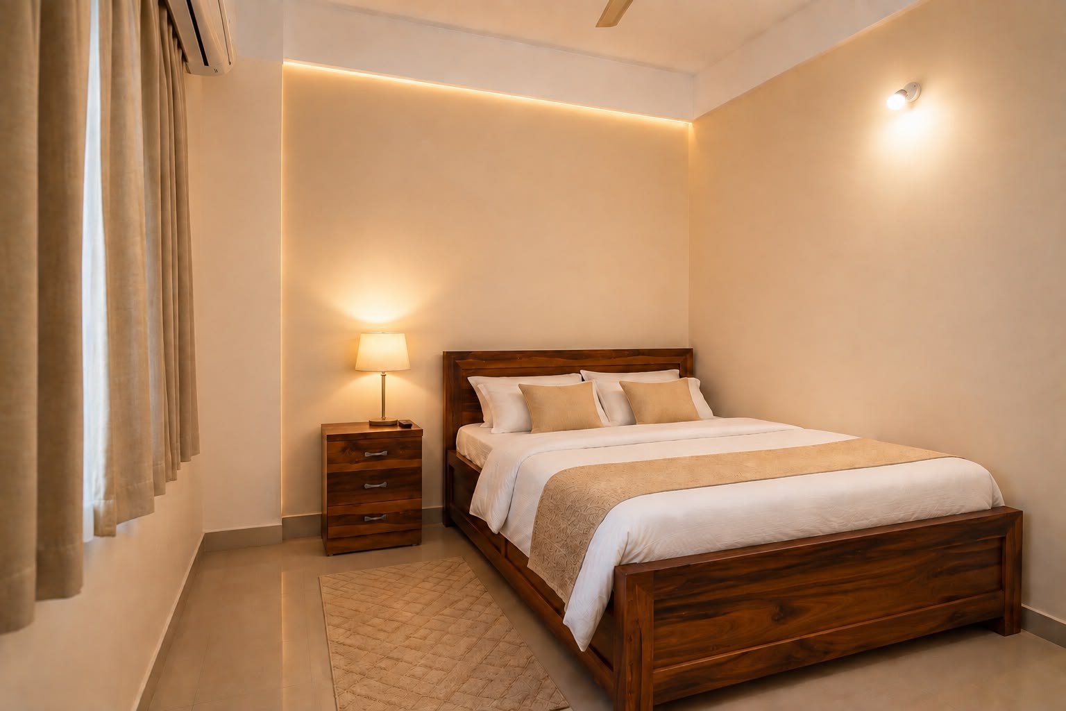 Third bedroom with attached bathroom