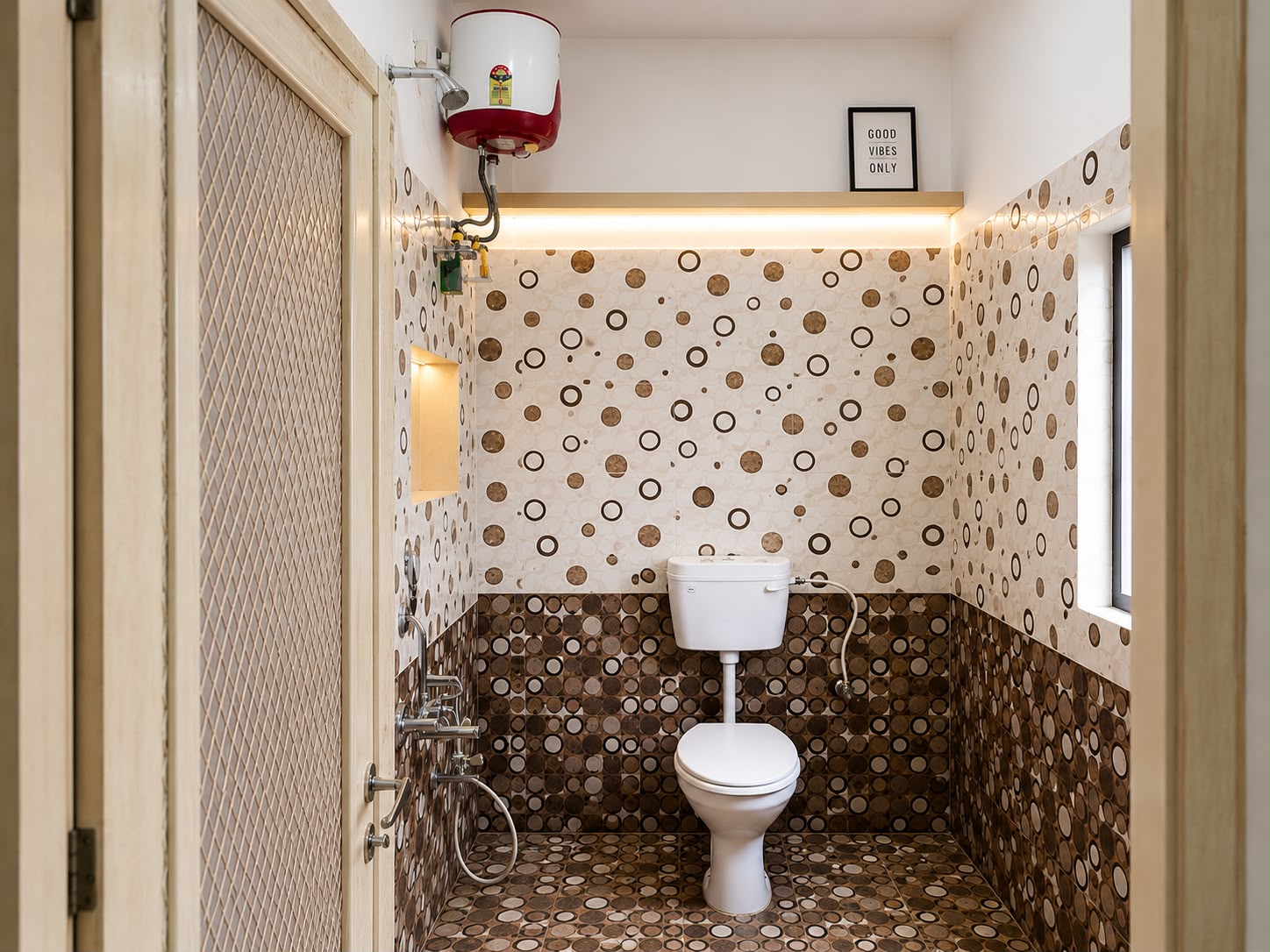 Clean modern attached bathroom