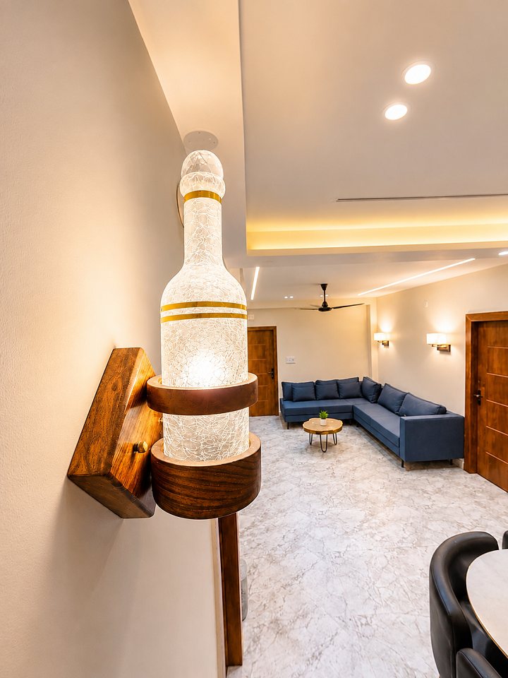 Living and Dining Area at Ibiza Homestay Guwahati